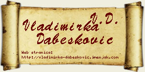 Vladimirka Dabesković vizit kartica